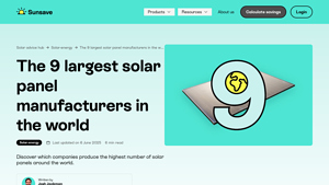 The 9 largest solar panel manufacturers in the world [2025] - Sunsave - solar panel manufacturers usa