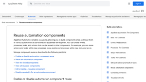 Reuse automation components - AppSheet Help - example of reusable