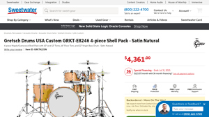 Gretsch Drums USA Custom GRKT-E8246 4-piece Shell Pack - Sweetwater - gretsch usa custom