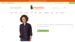 Women's Tops, Pants, Skirts of Hemp & Tencel | Sympatico Clothing - made in usa women's clothes