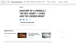 Anatomy of A Swindle // the Rev. Henry J. Lyons and The Loewen Group - nbc usa inc