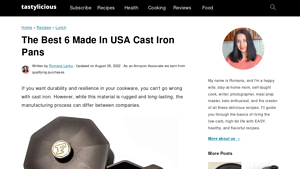 The Best 6 Made In USA Cast Iron Pans - Tastylicious - cast iron frying pans made in usa