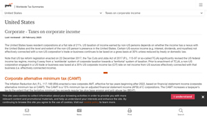 United States - Corporate - Taxes on corporate income - company tax rate usa