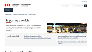 Importing a vehicle - Transport Canada - canadian car import to usa
