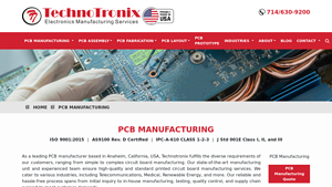 PCB Manufacturer in USA California - Technotronix - pcb manufacturer in usa