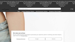 TemporaryTattoos.com ⋅ Custom Tattoo Shop & Manufacturer ⭐⭐⭐⭐⭐ - made in usa tattoo