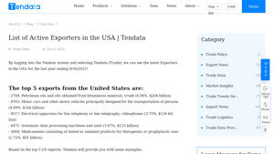 List of Active Exporters in the USA | Tendata - exporters in usa