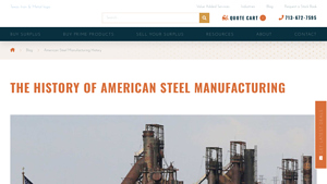 The History of American Steel Manufacturing - Texas Iron and Metal - big steel companies in usa