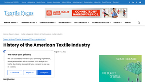 History of the American Textile Industry - textile usa