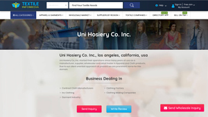 Uni Hosiery Co. Inc. in los angeles california usa - Textile Infomedia - uni hosiery usa