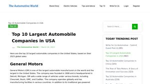 Top 10 Largest Automobile Companies in USA - The Automotive World - automobile manufacturers in usa