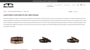 Best Gun Belts Handcrafted in the U.S.A by Beltman - leather belts made in usa