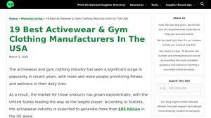19 Best Activewear & Gym Clothing Manufacturers In The USA - athletic wear made in usa