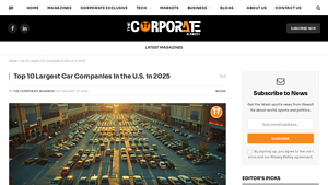 Top 10 Largest Car Companies in the U.S. in 2025 | Updated - automobile manufacturers in usa