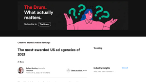 The most-awarded US ad agencies of 2021 - The Drum - best advertising agencies in usa