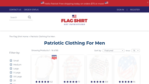 Mens Patriotic Apparel - The Flag Shirt - clothes with usa flag