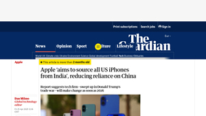 Apple - iPhone Manufacturing Shift