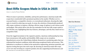 Best Rifle Scopes Made in USA in 2025 - TheGunZone - rifle scopes made in usa