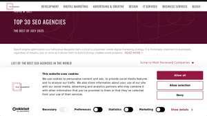 The Best SEO Companies - Jul 2025 | The Manifest - search engine optimization companies in usa