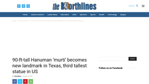 90-ft-tall Hanuman 'murti' becomes new landmark in Texas, third ... - tallest hanuman statue in usa