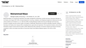 Muhammad Maaz - Uni Hosiery Co., Inc. USA - The Org - uni hosiery usa