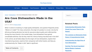 Are Cove Dishwashers Made in the USA? - The Proper Kitchen - dishwashers made in usa