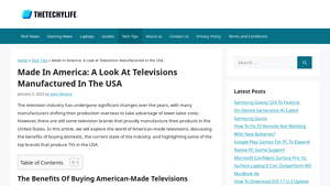 Made in America: A Look at Televisions Manufactured in the USA - televisions made in usa
