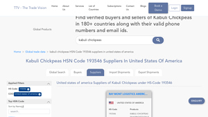 kabuli chickpeas HSN Code 193546 suppliers in united states of ... - chickpea exporter usa