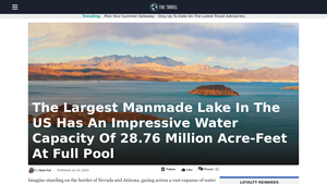 The Largest Manmade Lake In The US Has An Impressive Water ... - TheTravel - largest man-made lakes in usa