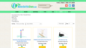 Reusable Straws | Stainless | Bamboo - The Water Bottle Store - stainless straws made in usa