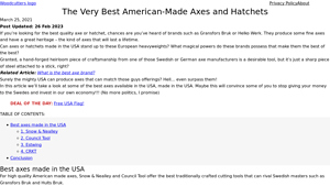The Very Best American-Made Axes and Hatchets - axe made in usa