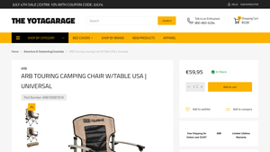 ARB Touring Camping Chair W/Table USA | Universal - usa made camp chair