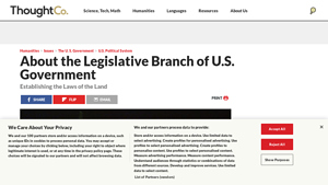 About the Legislative Branch of U.S. Government - ThoughtCo - who makes laws in usa