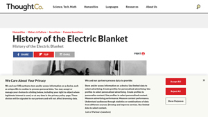 History of the Electric Blanket - ThoughtCo - electric blanket made in usa