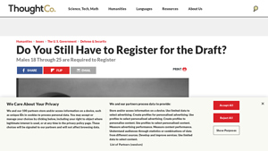 Do You Still Have to Register for the Draft? - ThoughtCo - selective service usa