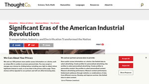 Key Stages of the American Industrial Revolution - ThoughtCo - industrial revolution in usa