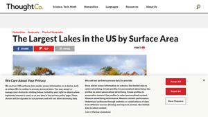 The Largest Lakes in the United States by Surface Area - largest man-made lakes in usa