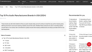 Top 10 Pro Audio Manufacturers brands in USA (2024) - speakers made in usa