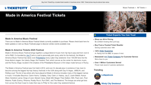 Made in America Tickets | 2025 Music Festival in Philly | TicketCity - made in usa festival