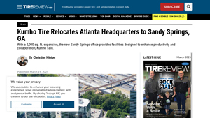 Kumho Tire U.S.A. Relocation Expands Headquarters & Logistics - kumho tire usa inc