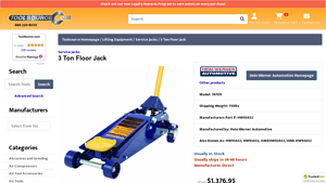 Toolsource.com - 3 Ton Floor Jack - floor jack made in usa