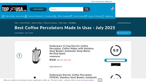 Our 5 Best Coffee Percolators Made In Usa - True Winners Of 2025 - coffee percolator made in usa