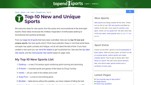 Top-10 New and Unique Sports - sports invented in usa