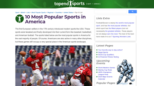 10 Most Popular Sports in America - Topend Sports - top sports in usa