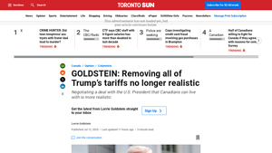 GOLDSTEIN: Removing all Trump's tariffs no longer realistic - canada tariffs on usa