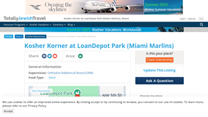 Kosher Korner at LoanDepot Park (Miami Marlins) - 501 marlins way miami fl 33125 usa