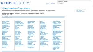 Categories for wholesale suppliers of toys ... - TOYDIRECTORY.com - toys suppliers in usa
