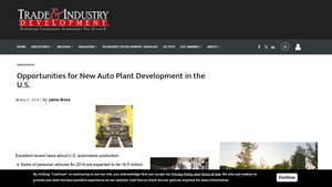 Opportunities for New Auto Plant Development in the U.S. - car plants in usa