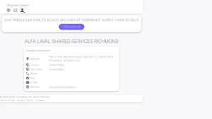 ALFA LAVAL SHARED SERVICES RICHMOND - TradeAtlas - alpha laval usa richmond