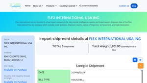 Flex-international-usa-inc - Top Importer & Buyer in us - flex international usa inc